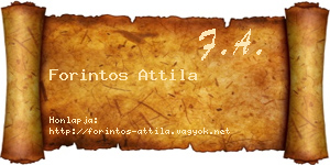 Forintos Attila névjegykártya