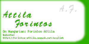 attila forintos business card